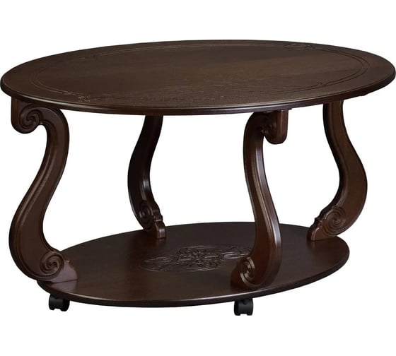 Изображение товара Журнальный стол Мебелик Овация М на колесах, темно-коричневый 00 6752