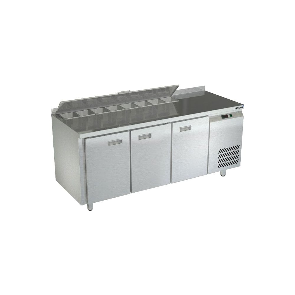Охлаждаемый стол для салатов ООО ПФ "ТЕХНО-ТТ" с крышкой с бортом, 1/6 СПБ/С-227/40-2206