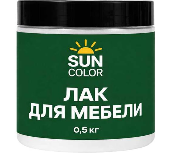 Изображение товара Лак для мебели и дерева Sun Color глянцевый 0,5 кг 45100