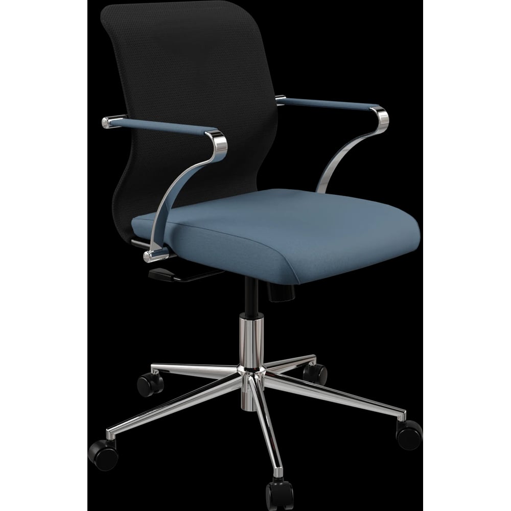 Кресло для персонала МЕТТА Sit 8 M4-9K - X2+Bahama /Uh00/Wh12/K15cF(M09.B23.G18.W01) (Черный-Синий) z124.5C.1.2A2