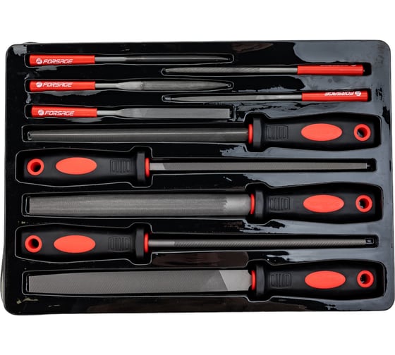 Изображение товара Набор разнопрофильных напильников Forsage 10 предметов,в ложементе F-5056N(50160)