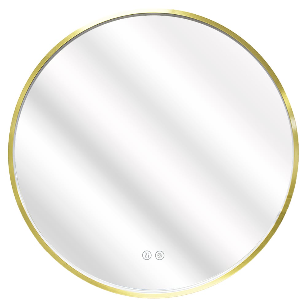 Изображение товара Зеркало круглое Azario Димион 700х45 c LED диммером, подогревом, сенсорный выключатель, матовый золотой 2700k-4000k-6500k (13Вт) АZ-LED011025 00104053