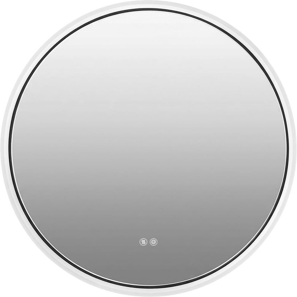 Зеркало круглое Azario Ольга 700х70 c LED диммером, подогревом, сенсорный выключатель, матовый черный 2700k-4000k-6500k (23Вт) АZ-LED013425 00104490
