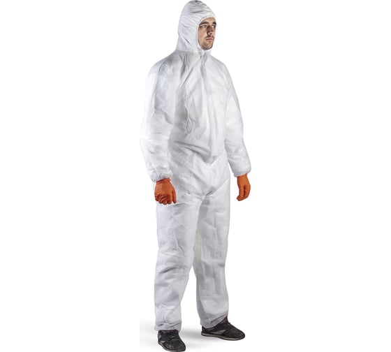 Изображение товара Защитный комбинезон Jeta Safety, плотность 43 г/м2, размер 54-56/XXL, белый JPC110-XXL