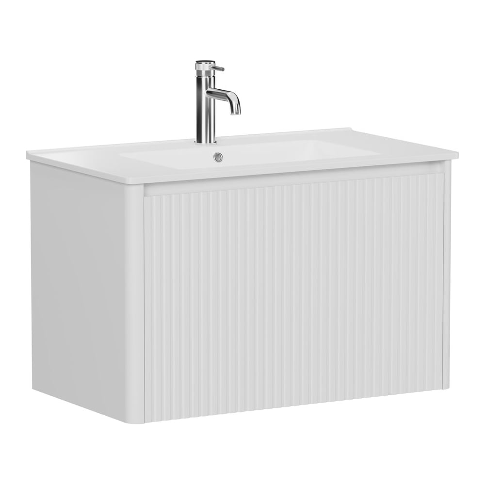 Изображение товара Тумба ALLEN BRAU 1.370017.WM GRAVITY 80, 1 ящ. с фрез., белый матовый 00346188