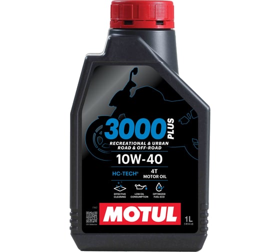 Изображение товара Моторное масло для мотоцикла MOTUL 3000 PLUS 4T 10W40 1 л 114411