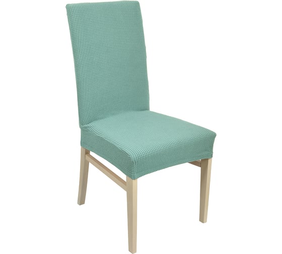 Изображение товара Чехол на стул QWERTY Вельвет, 100% полиэстер, цвет бирюзовый 65826