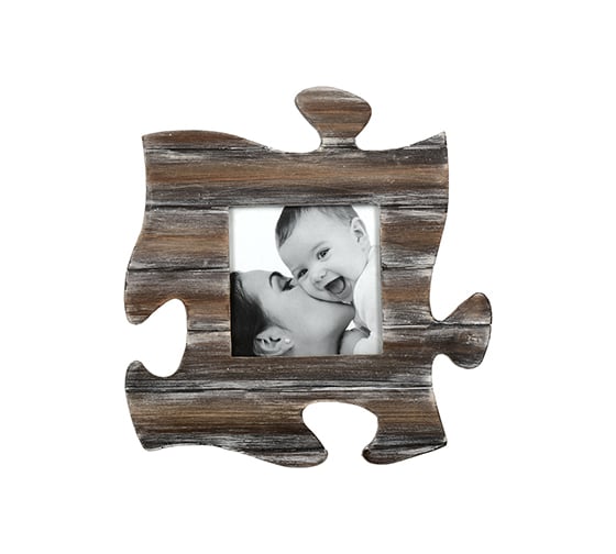 Изображение товара Фоторамка QWERTY в виде пазла 22x23x1 см, мдф 65844