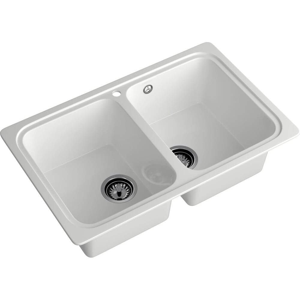 Изображение товара Мойка SANTREK AQUA PRO BOXY SA-S780K 2 чаши 780*510 мм (иней-321) (без сифона) 342117