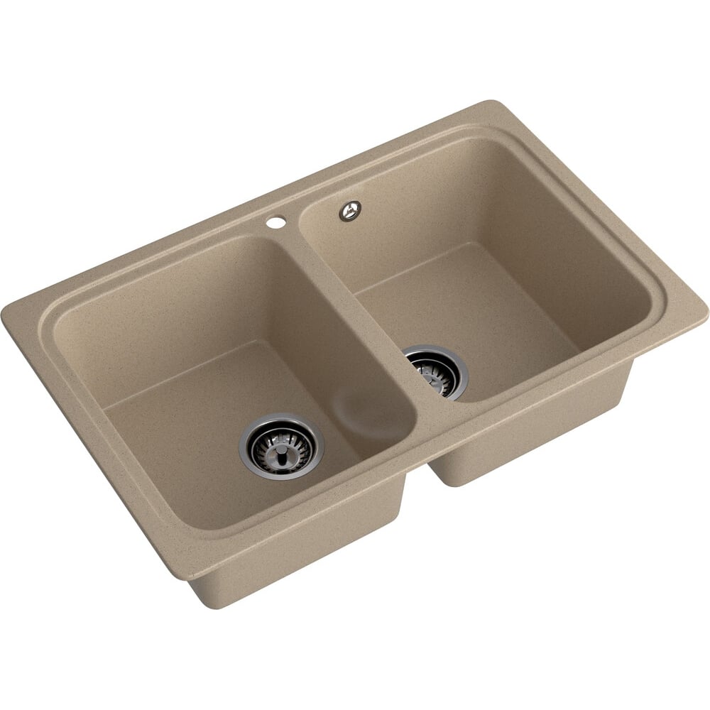 Изображение товара Мойка SANTREK AQUA PRO BOXY SA-S780K 2 чаши 780*510 мм (песок-302) (без сифона) 342118
