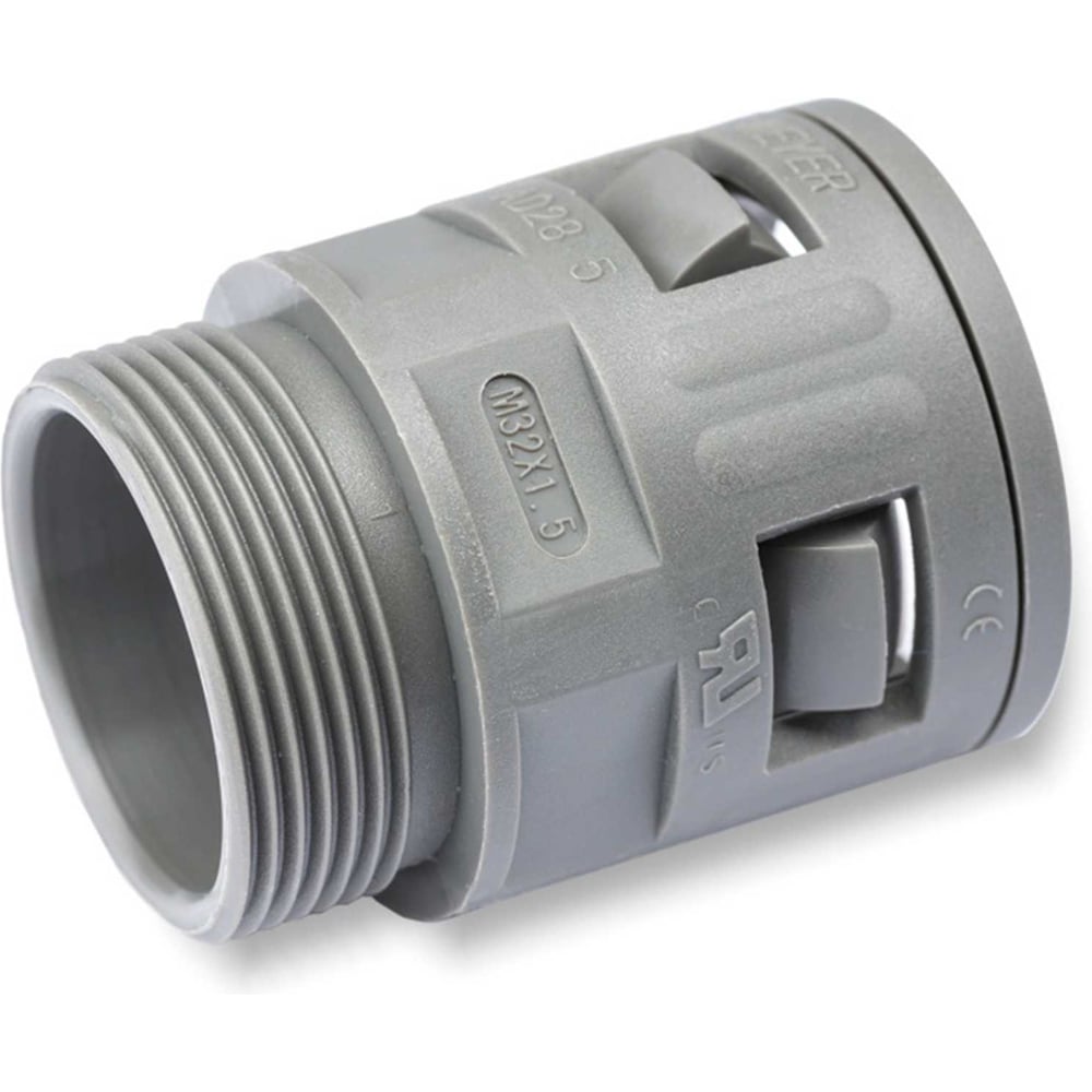 Муфта для гофрированных труб WEYER WQG1-P16G/AD21.2 - коннектор прямой, нар. PG16 WE0106800