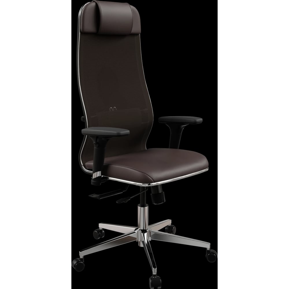 Кресло для персонала МЕТТА Sit 10 B1-115D - X2+Extra /Um00/Wm12/D02P(M18.B22.G18.W02) (Темно-коричневый) z1D5.D.1.333