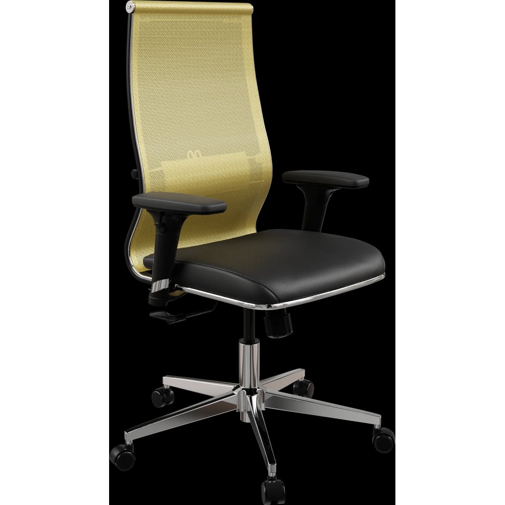 Кресло для персонала МЕТТА Sit 10 B2-163D - T+Extra /Km00/Wm12/D02P(M20.B22.G18.W02) (Золотой ротанг-Черный) z316032365