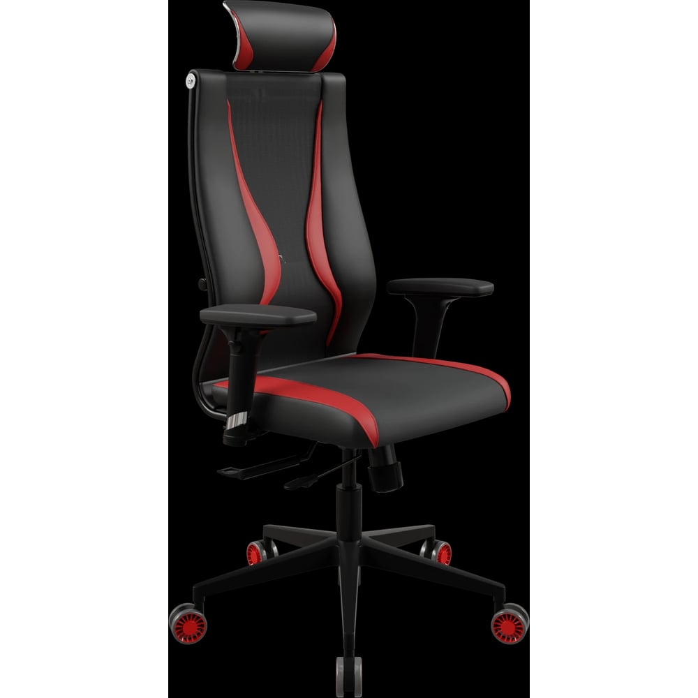 Кресло для персонала МЕТТА Sit 10 B2-170D - Italy+UMF(SY271)+Extra /Kb38/Wh09/D02P/H13mL-Pf-1DF(M18.B11.G19.W32) (Черн-Кр) z6DF.D.4B.30C