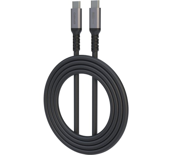 Изображение товара Кабель Epilso USB-С вилка - USB-C вилка, 1 м, 100Вт, чёрный (E-Marker, 10 Гбит/с) EPD-C1015