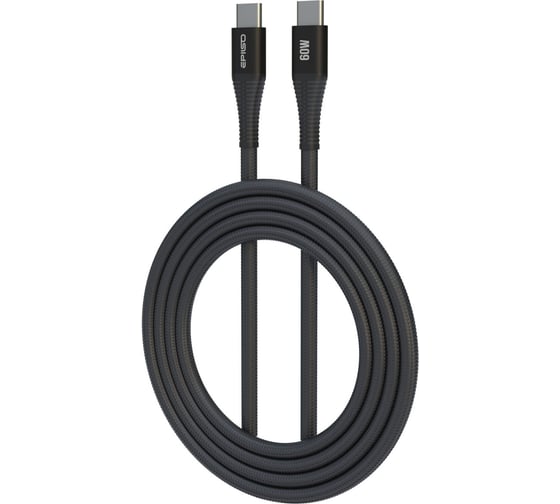 Изображение товара Кабель Epilso USB-С вилка - USB-C вилка, 1.5 м, 60Вт, чёрный EPD-C1030