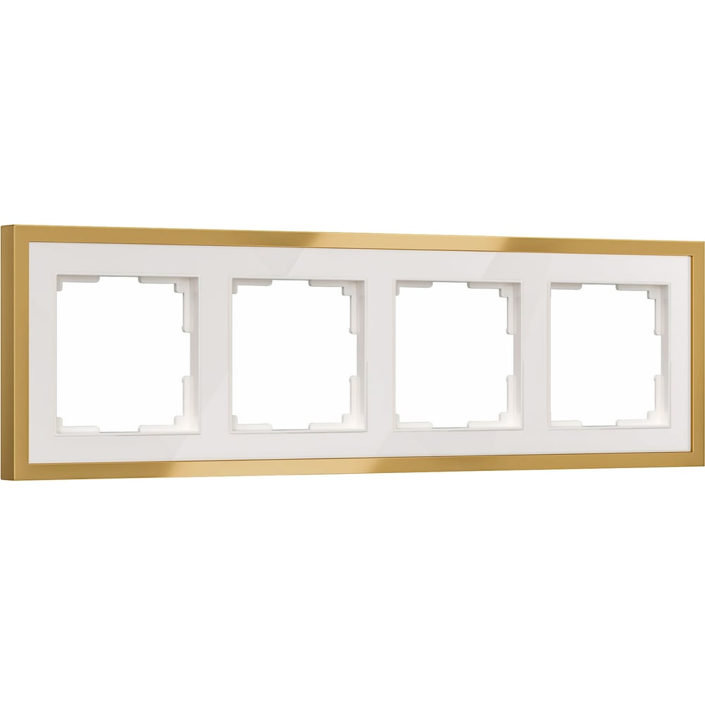 Рамка Werkel на 4 поста Baguette W0042853 (белый/золотистая латунь) a072285