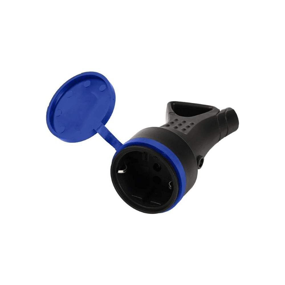 Розетка Filum Push-pull 2P+PE 16A 250В IP44 переносная, с защитной крышкой синего цвета FL-CS-P-EU-IP44-BL