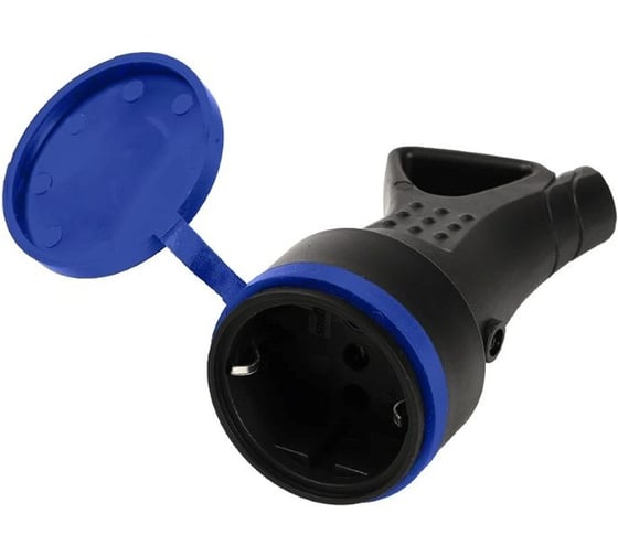 Изображение товара Розетка Filum Push-pull 2P+PE 16A 250В IP44 переносная, с защитной крышкой синего цвета FL-CS-P-EU-IP44-BL