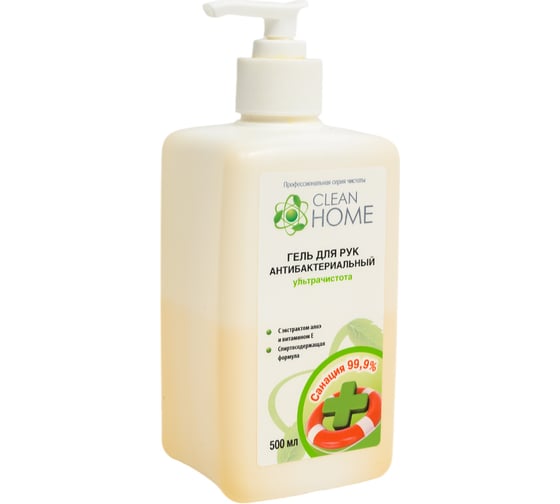 Изображение товара Антибактериальный гель для рук CLEAN HOME 500 мл 520