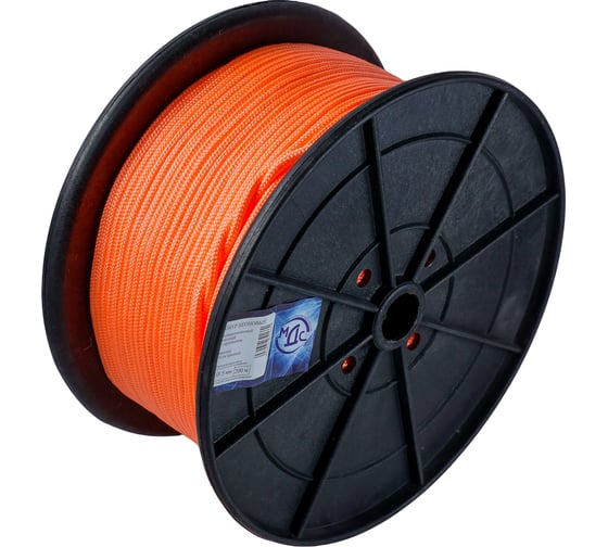 Изображение товара Полипропиленовый плетеный шнур ТОРГОВО-ПРОИЗВОДСТВЕННАЯ КОМПАНИЯ МДС 5 мм 16 прядный с сердечником неоновый 200 м 7930050321660