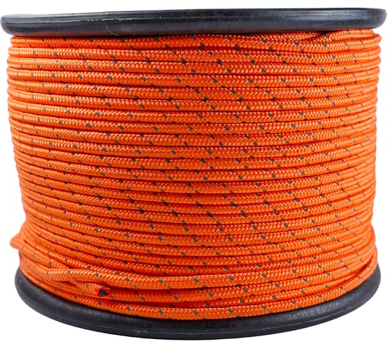 Изображение товара Полипропиленовый плетеный шнур ТОРГОВО-ПРОИЗВОДСТВЕННАЯ КОМПАНИЯ МДС 8 мм 16 прядный с сердечником со светоотражающей нитью 200 м 7930050321738