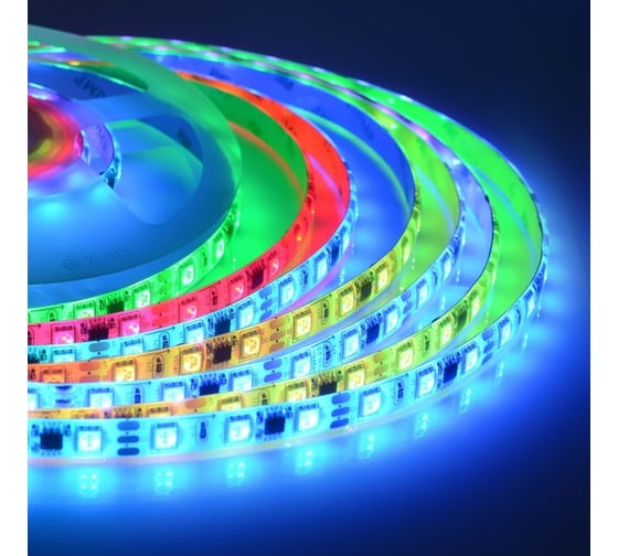 Изображение товара Комплект цифровой светодиодной ленты Apeyron 12В, 14,4Вт/м, smd5050, 60д/м, IP65, подложка 10мм (белый), 5м, rgb 85ЦЛ