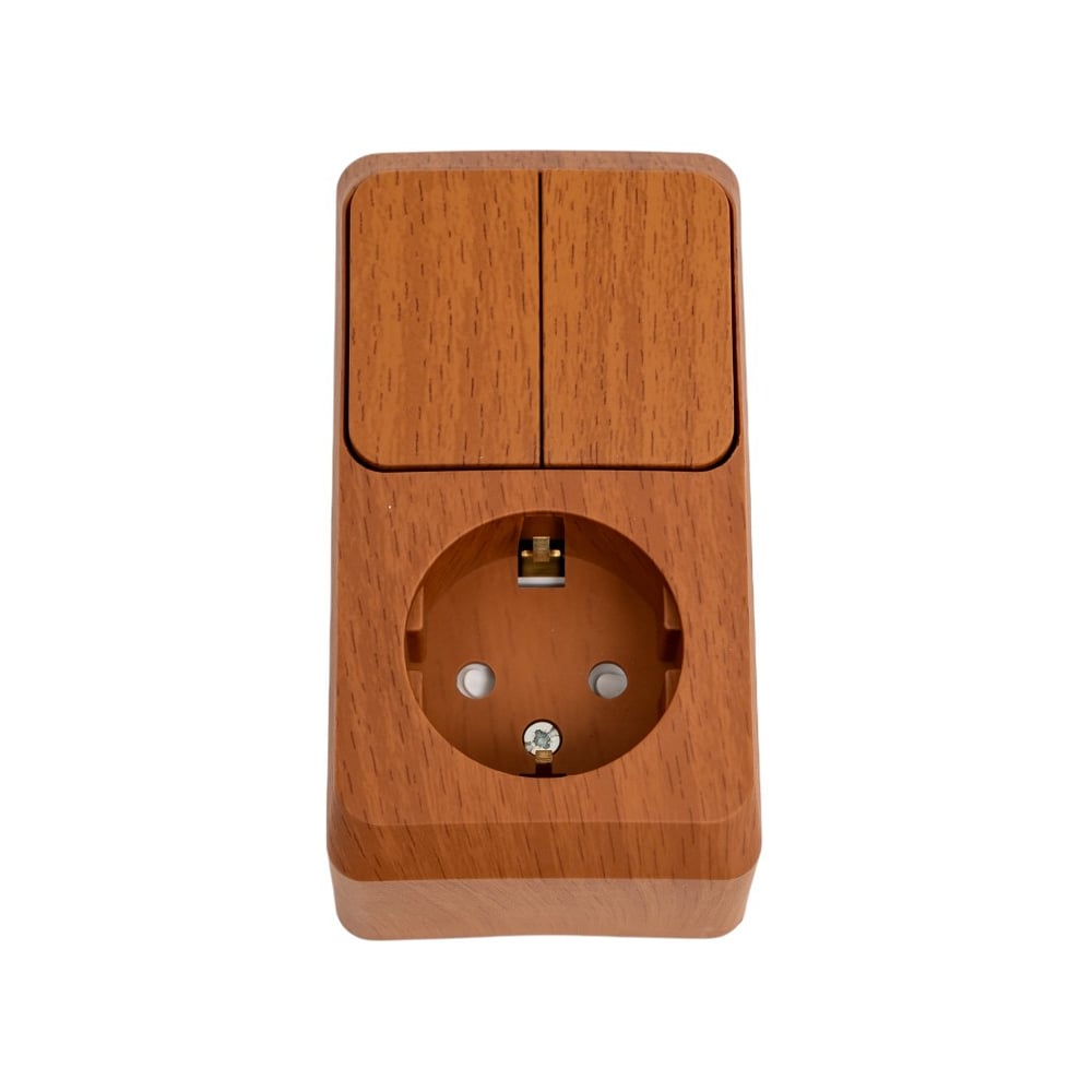 Изображение товара Розетка + выключатель Systeme Electric Этюд бук накладной IP20