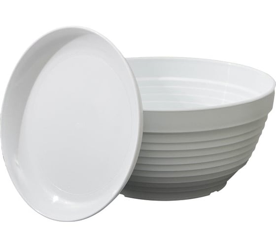 Изображение товара Горшок для цветов с поддоном СИМАЛЕНД Алиса 1.5 л, 20х10 см, белый 4330129