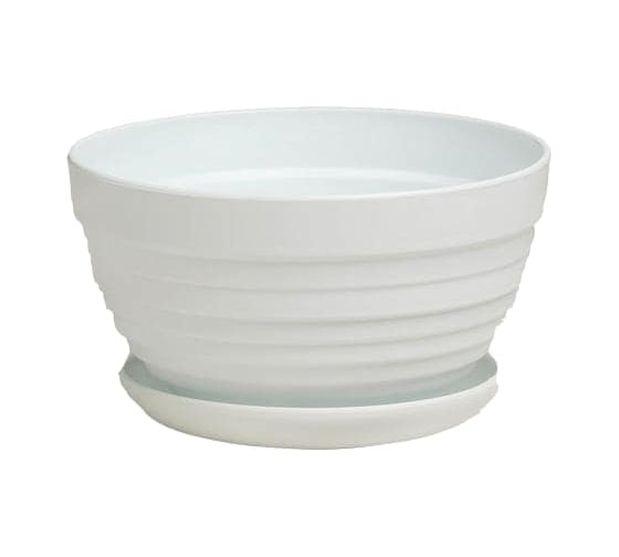 Изображение товара Горшок для цветов с поддоном СИМАЛЕНД Алиса 0.5 л, 13х8 см, белый 5221712