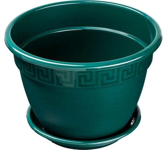 Изображение товара Горшок для цветов с поддоном СИМАЛЕНД Антик 4.9 л, 25х19 см, малахит 4483967