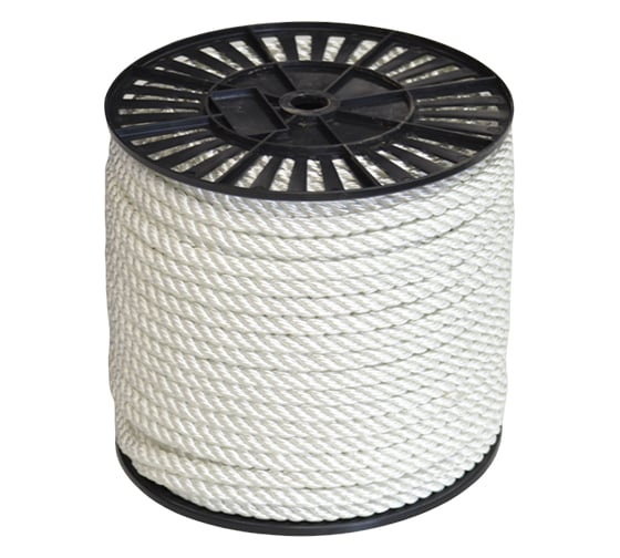 Изображение товара Полиамидный крученый канат truEnergy 10 мм белый катушка 100 м 12182