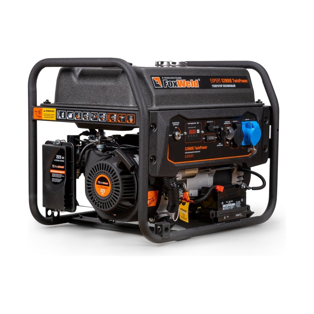 Генератор бензиновый Foxweld Expert G3900E TwinPower 3,5 кВт/7 кВА 7001