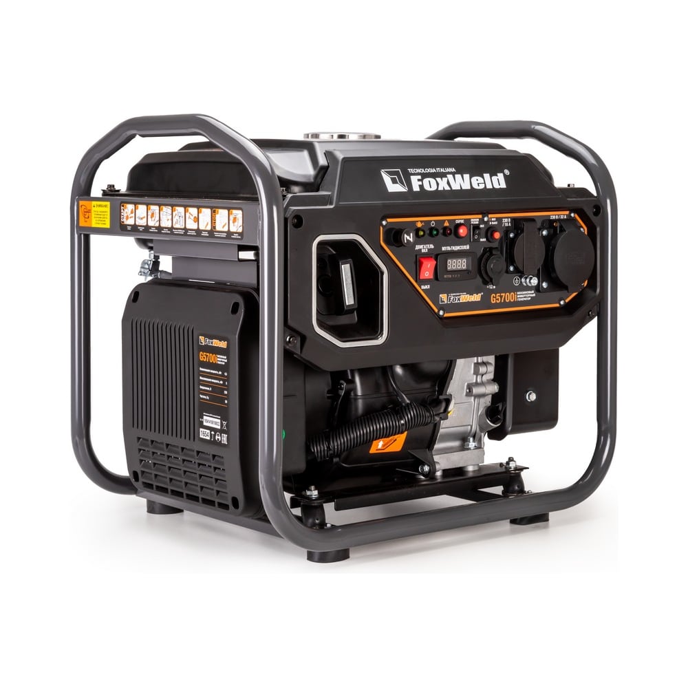 Изображение товара Бензиновый генератор Foxweld G5700i 5 кВт с инвертором и высоким ресурсом Изображение товара Бензиновый генератор Foxweld G5700i 5 кВт с инвертором и высоким ресурсом
