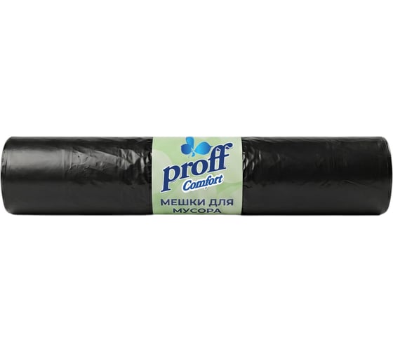 Изображение товара Мешки для мусора Proff Comfort 120 л 35мкм 10 шт/рул черные 70х110 300042