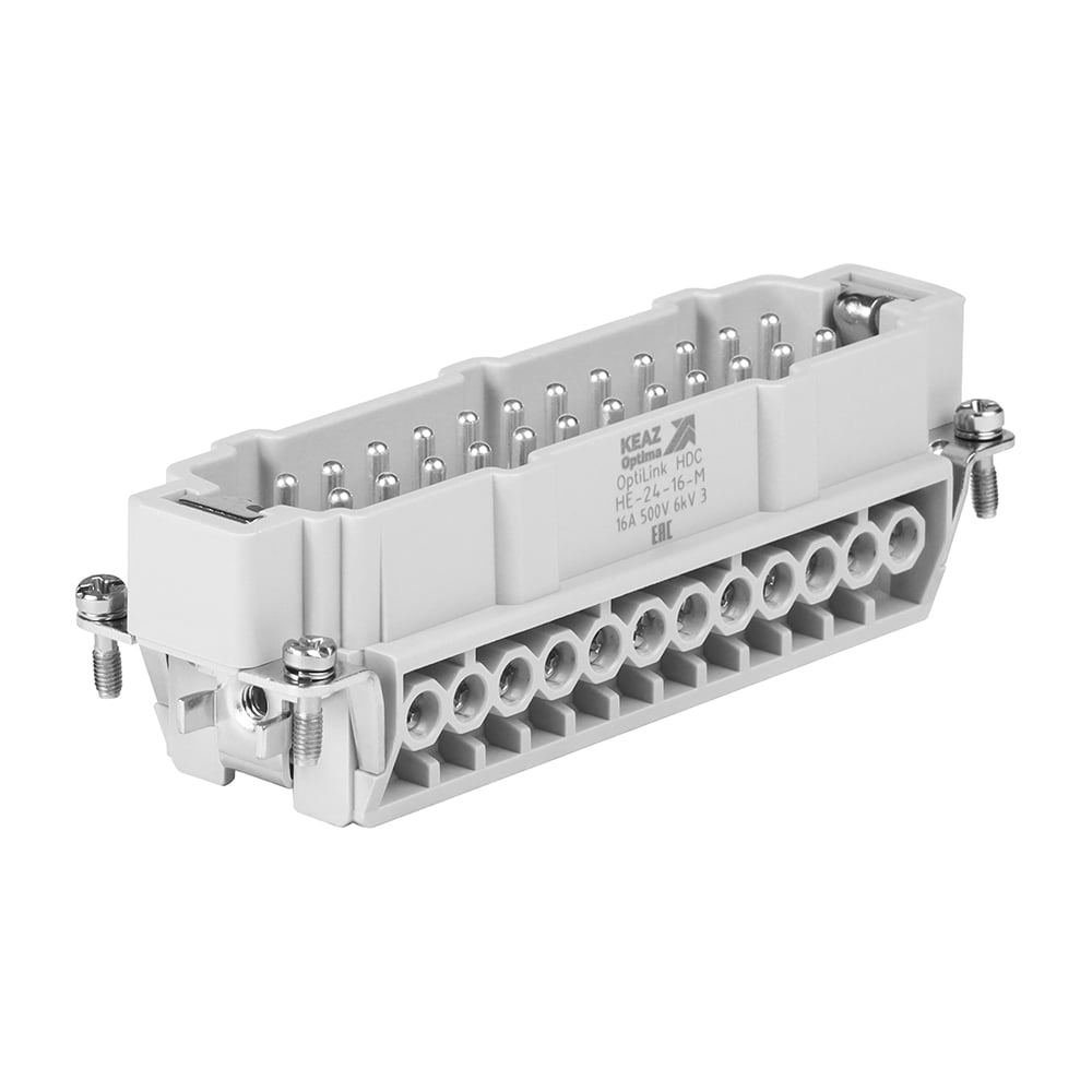 Вилка КЭАЗ OptiLink HDC-HE-24-16-M-(0,75-2,5)-500V 352264