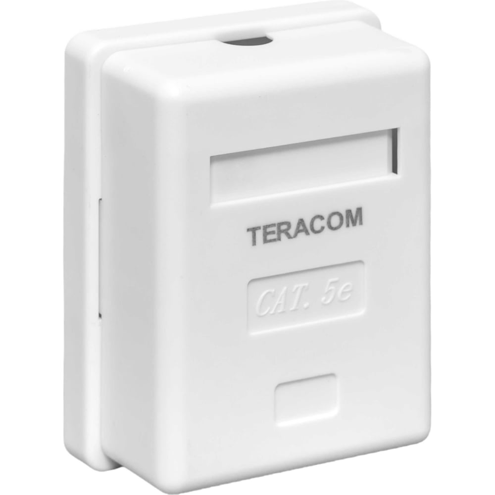Розетка настенная EKF teracom cat.5e неэкранированная 1 порт rj-45 dual idc белая TRC-WBOX-1RJ45-5EUTP-WH