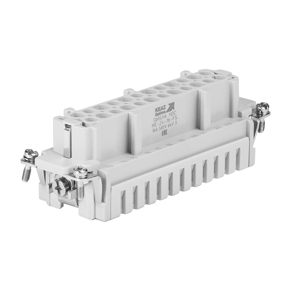 Розетка КЭАЗ OptiLink HDC-HE-24-16-FS-(0,14-2,5)-500V 352267