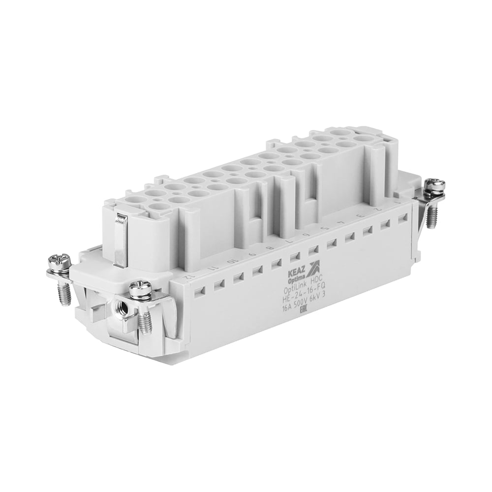 Розетка КЭАЗ OptiLink HDC-HE-24-16-FQ-(0,14-2,5)-500V 352269