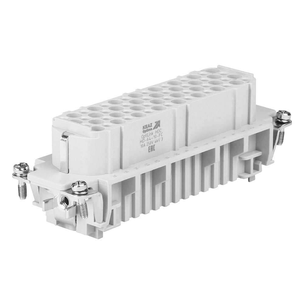 Розетка КЭАЗ OptiLink HDC-HD-64-10-FC-(0,14-2,5)-250V 352229