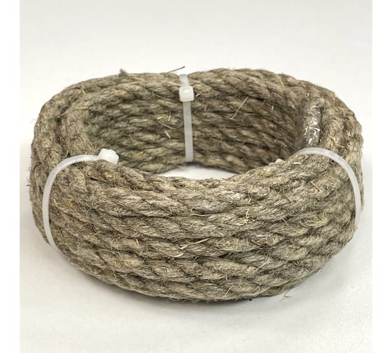 Изображение товара Крученая льняная веревка truEnergy 8 мм шайба 5 м 12541