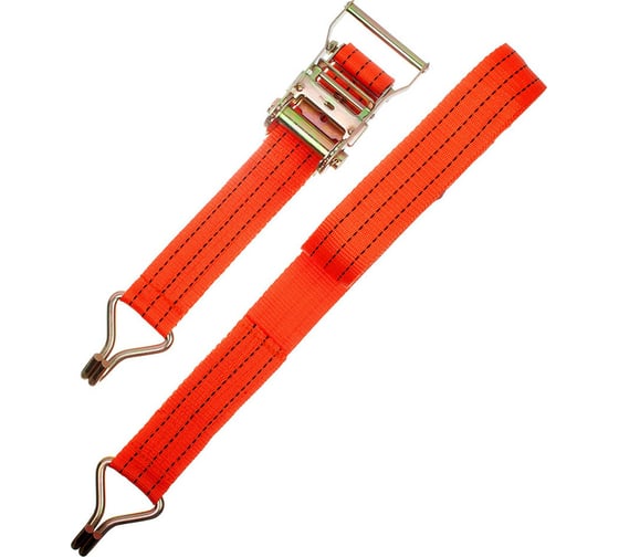 Изображение товара Ремень крепления груза РемоКолор с крюками, с храповым механизмом 195 мм, 0,05x12 м 62-5-130