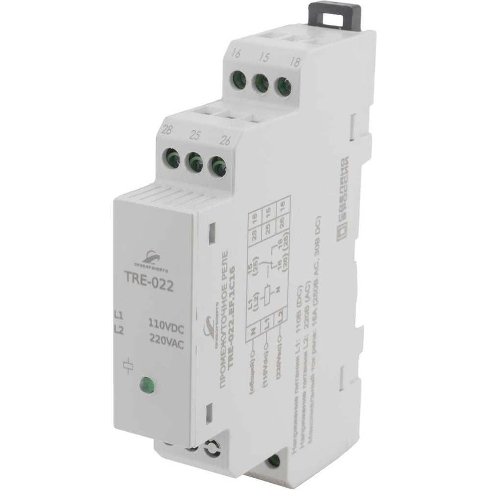 Промежуточное реле НТК Приборэнерго TRE-022.EF.1C16 БП-00003847