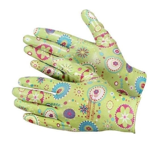 Изображение товара Садовые перчатки РемоКолор из полиэстера, с полимерным покрытием ладони и пальцев, размер M 24-2-026