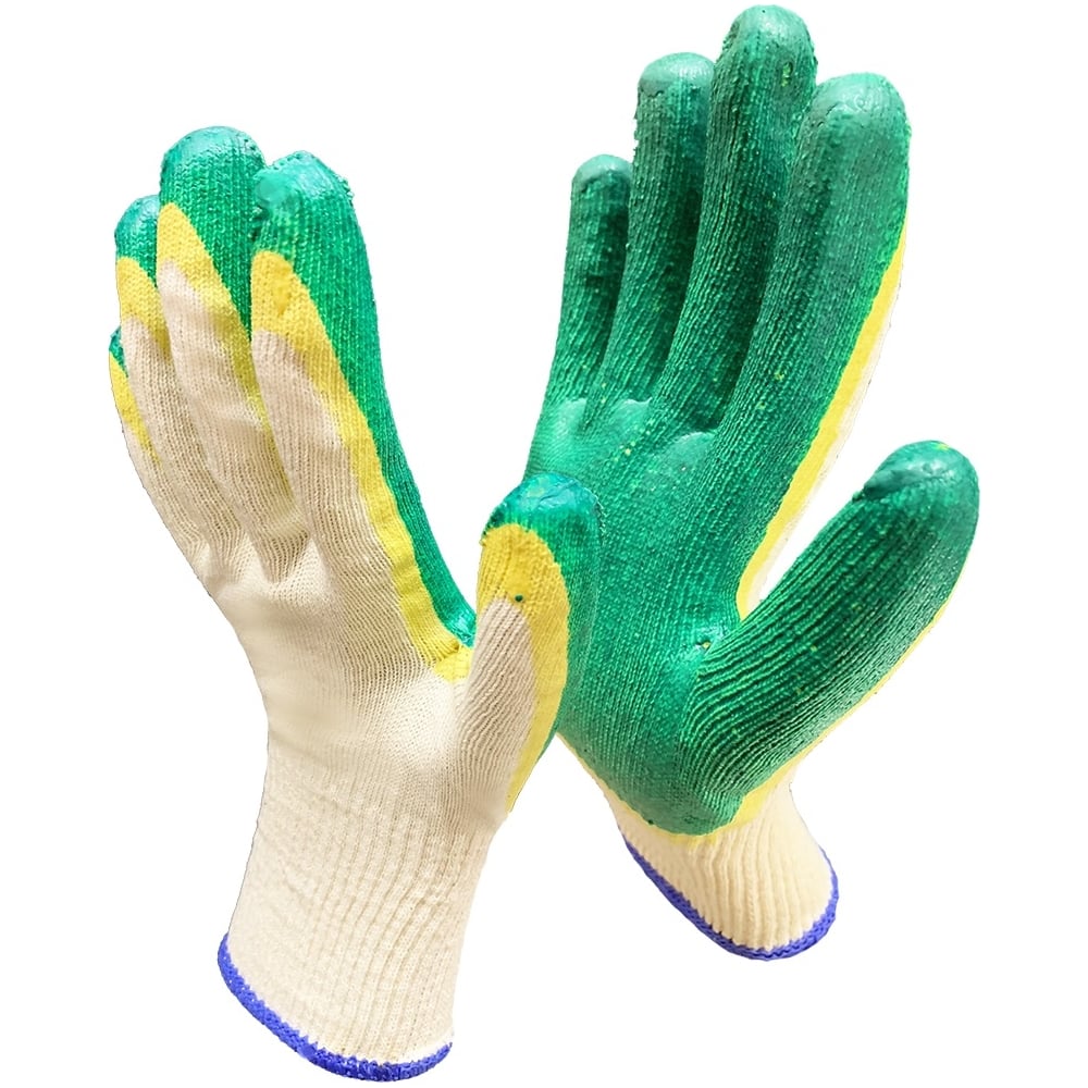 Утепленные рабочие перчатки Master-Pro®, размер L, цвет белый/зеленый