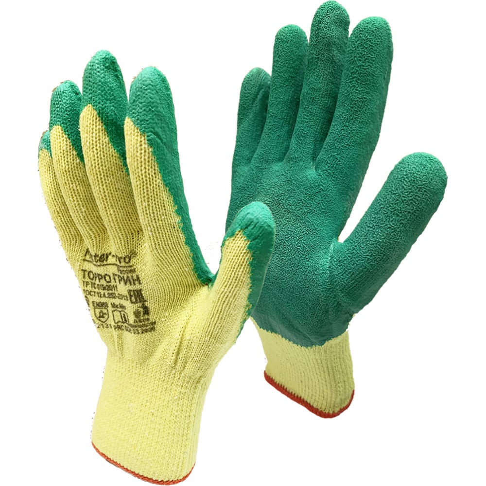 Рабочие перчатки Master-Pro®, размер 10 6410-CL-20 ТОРРО ГРИН - фото 1