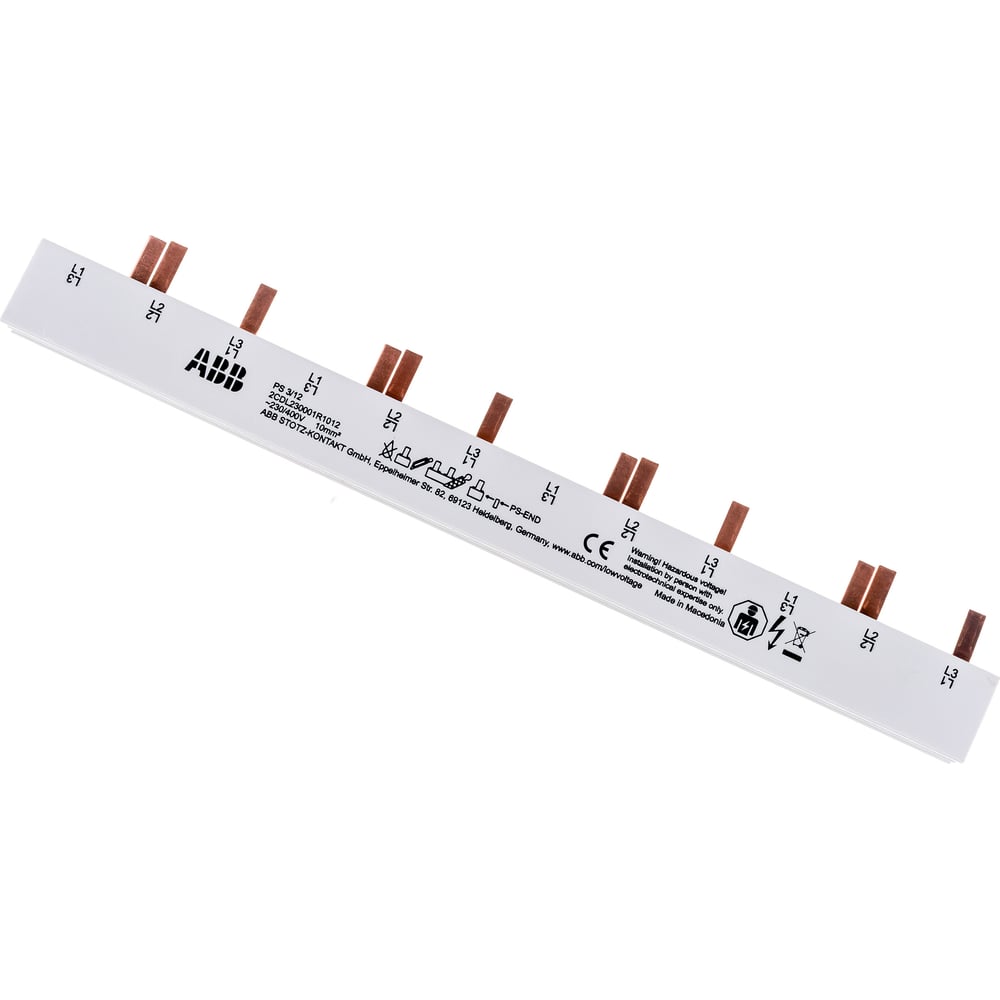 3-фазная шина ABB PS3/12 12 модулей, 63А 2CDL230001R1012