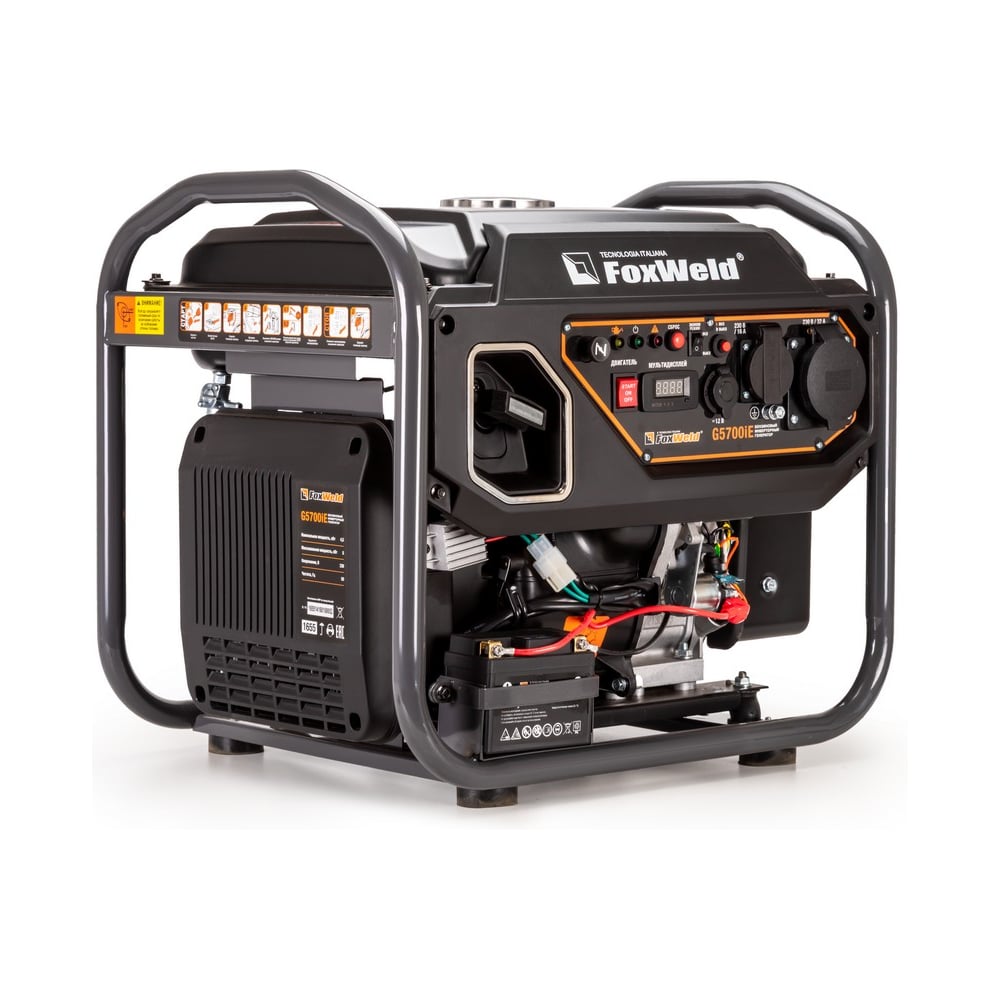 Изображение товара Бензиновый инверторный генератор Foxweld G5700iЕ 5 кВт с дисплеем Изображение товара Бензиновый инверторный генератор Foxweld G5700iЕ 5 кВт с дисплеем