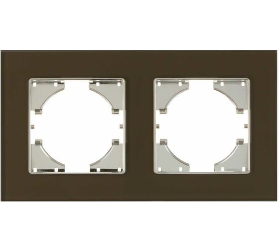Изображение товара 2-ая рамка GUSI Electric стекло, цвет коричневый С1120-033