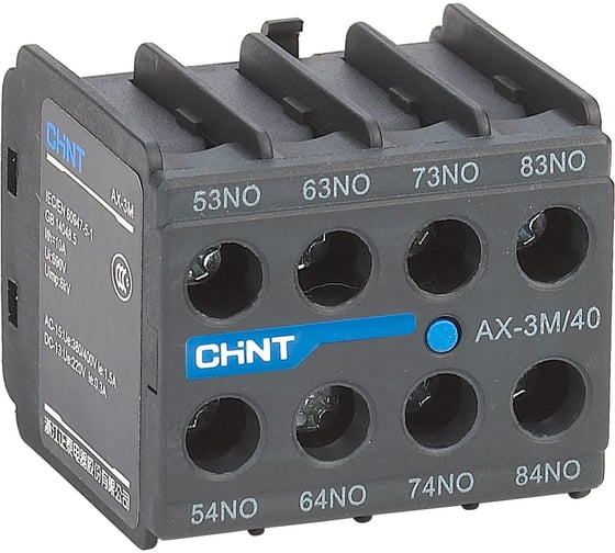 Изображение товара Приставка дополнительные контакты CHINT AX-3M/31 к контактору NXC-06M~12M (уп. 6 шт.) 925185